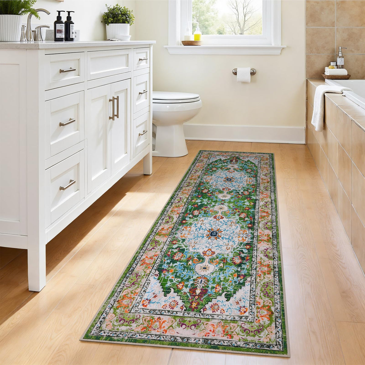 U'Artlines pet-friendly kitchen runner withstands high-traffic and pets.