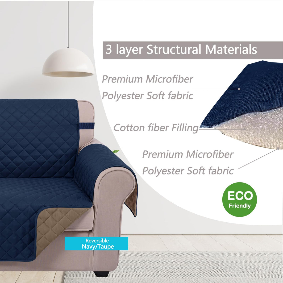 U-NICE HOME anti-slip design with elastic straps and foam rods.