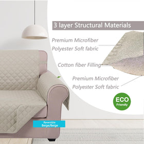 U-NICE HOME foam rods tucked into sofa grooves for secure fit