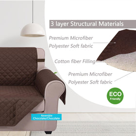 Bottom layer with anti-slip features preserves sofa shape during use.