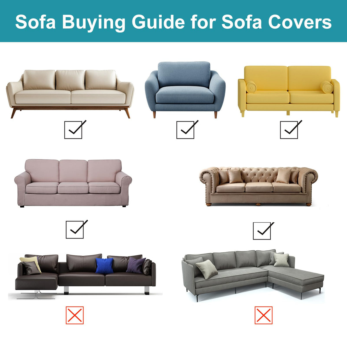 Machine-washable care of U-NICE HOME couch cover in cold cycle.