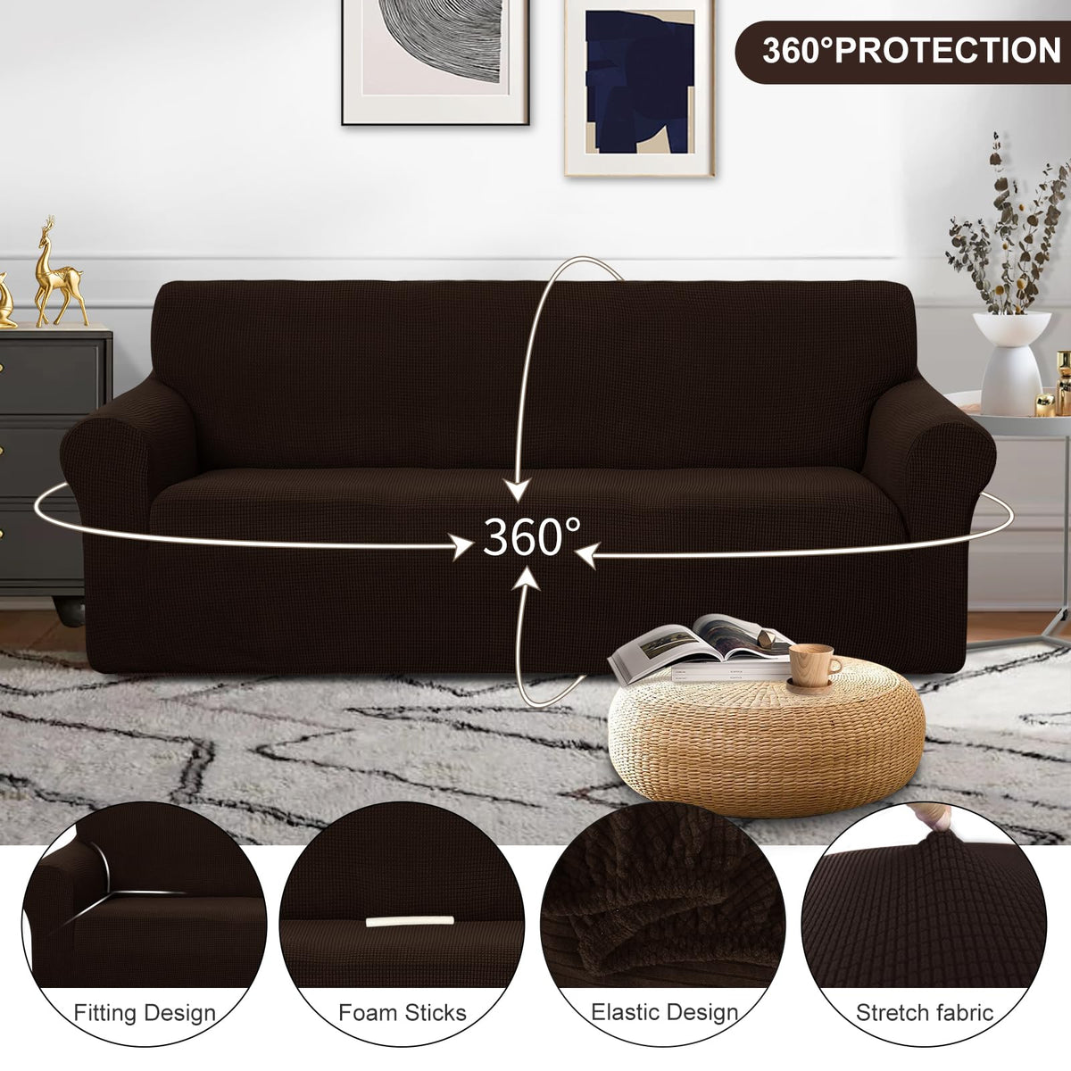 U-NICE HOME stain-resistant surface repels wine and coffee spills.