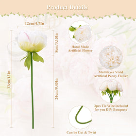 U'Artlines peony flower diameter 3.94 inches for refined centerpieces.