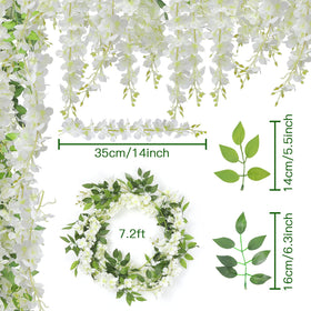 U'Artlines wisteria garland bendable stems, easy to shape for unique layouts