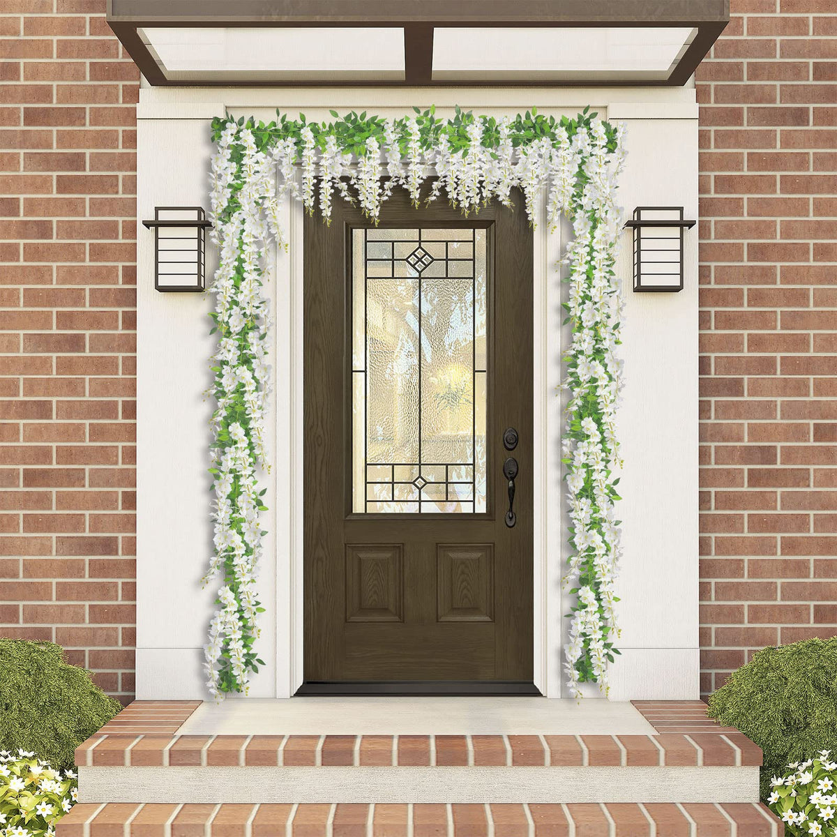 U'Artlines wisteria garland with silk leaves, adds lush greenery to interiors