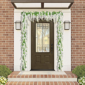 U'Artlines wisteria garland with silk leaves, adds lush greenery to interiors