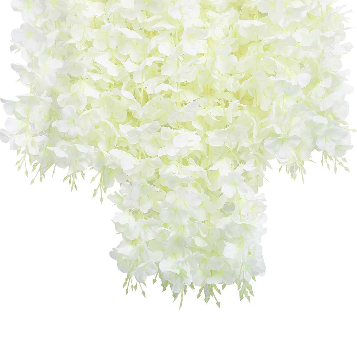 U'Artlines wisteria garland wedding centerpiece idea with soft, realistic vines.