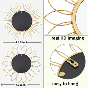 Uaussi sunburst flower mirrors reflect light to brighten spaces