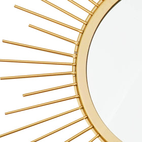 Uaussi gold sunburst wall mirror brightens living spaces with shimmer