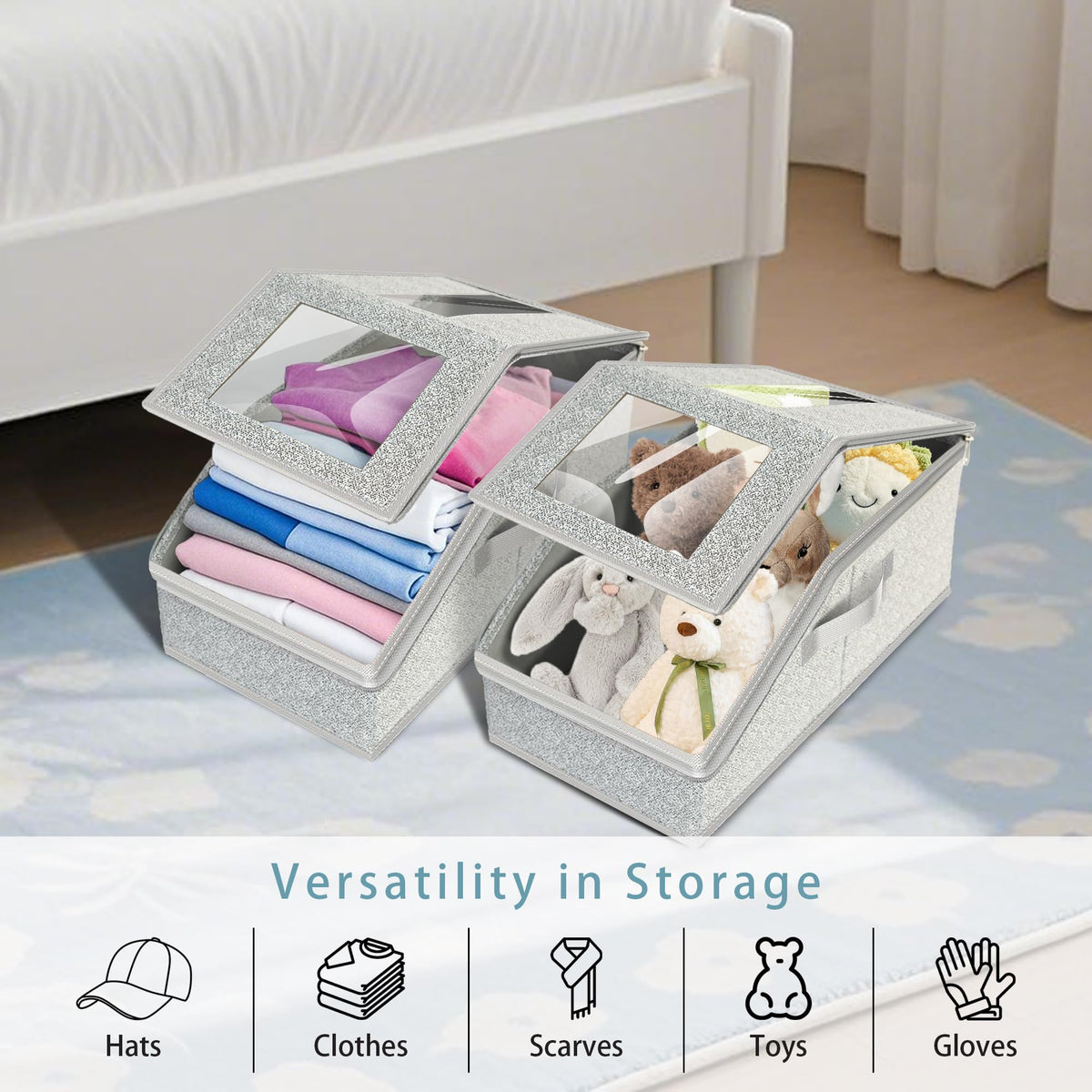 Uawsyut collapsible hat storage folds flat to reclaim space.