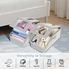 Uawsyut collapsible hat storage folds flat to reclaim space.