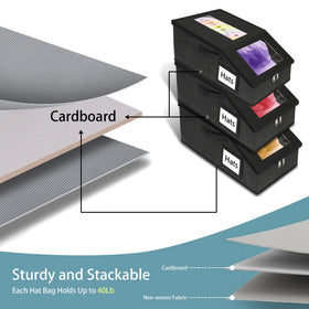 Uawsyut dust-free cap organizer shields hats from dust and debris.
