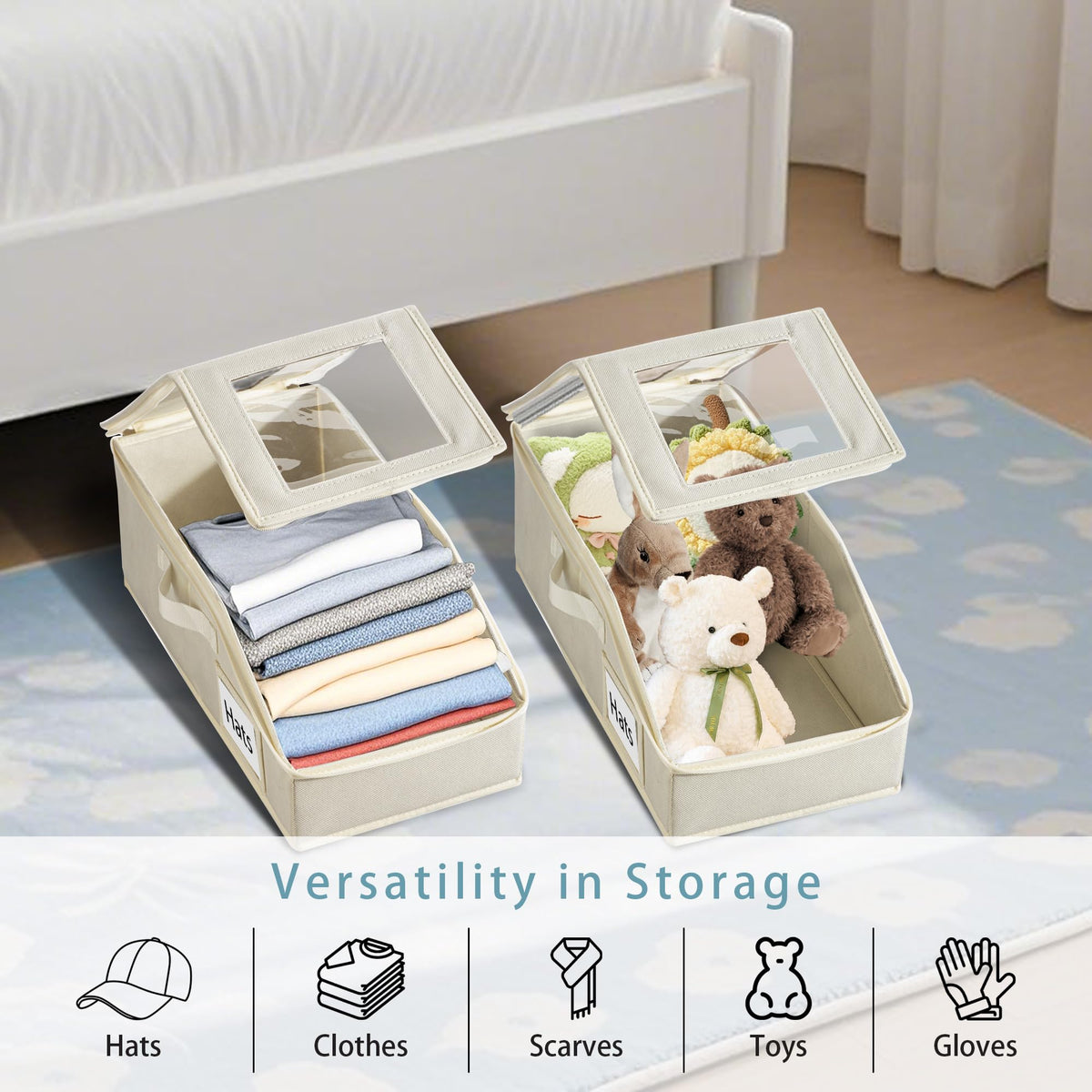 Uawsyut top-shelf hat storage keeps caps organized with dust protection