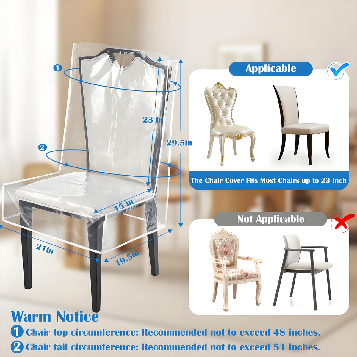 Uawsyut waterproof chair protector keeps kitchen seats clean and stain-free