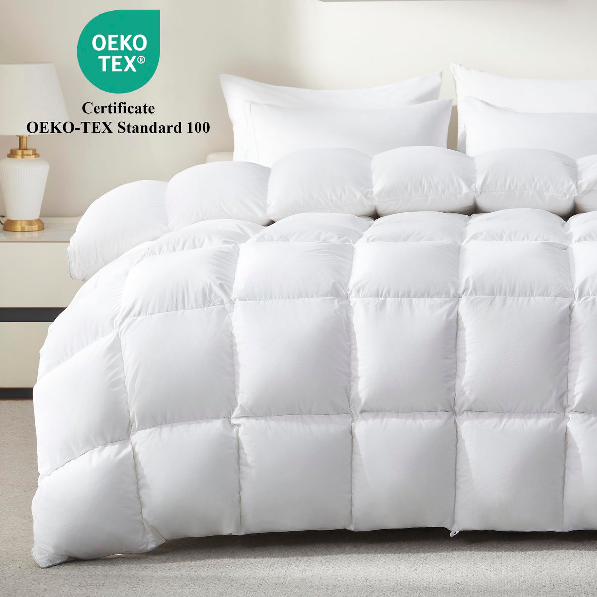 Luxurious hotel style bedding feel for home or guest rooms