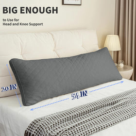 Ubauba Memory Foam Body Pillow helps back sleepers maintain neck and spine alignment.