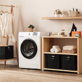 UBBCare two-pack black storage bins simplify decluttering and daily access.