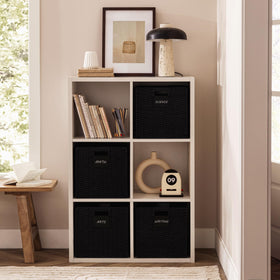 UBBCare KALLAX-compatible wicker basket neatly fits, adding organized style to living spaces.