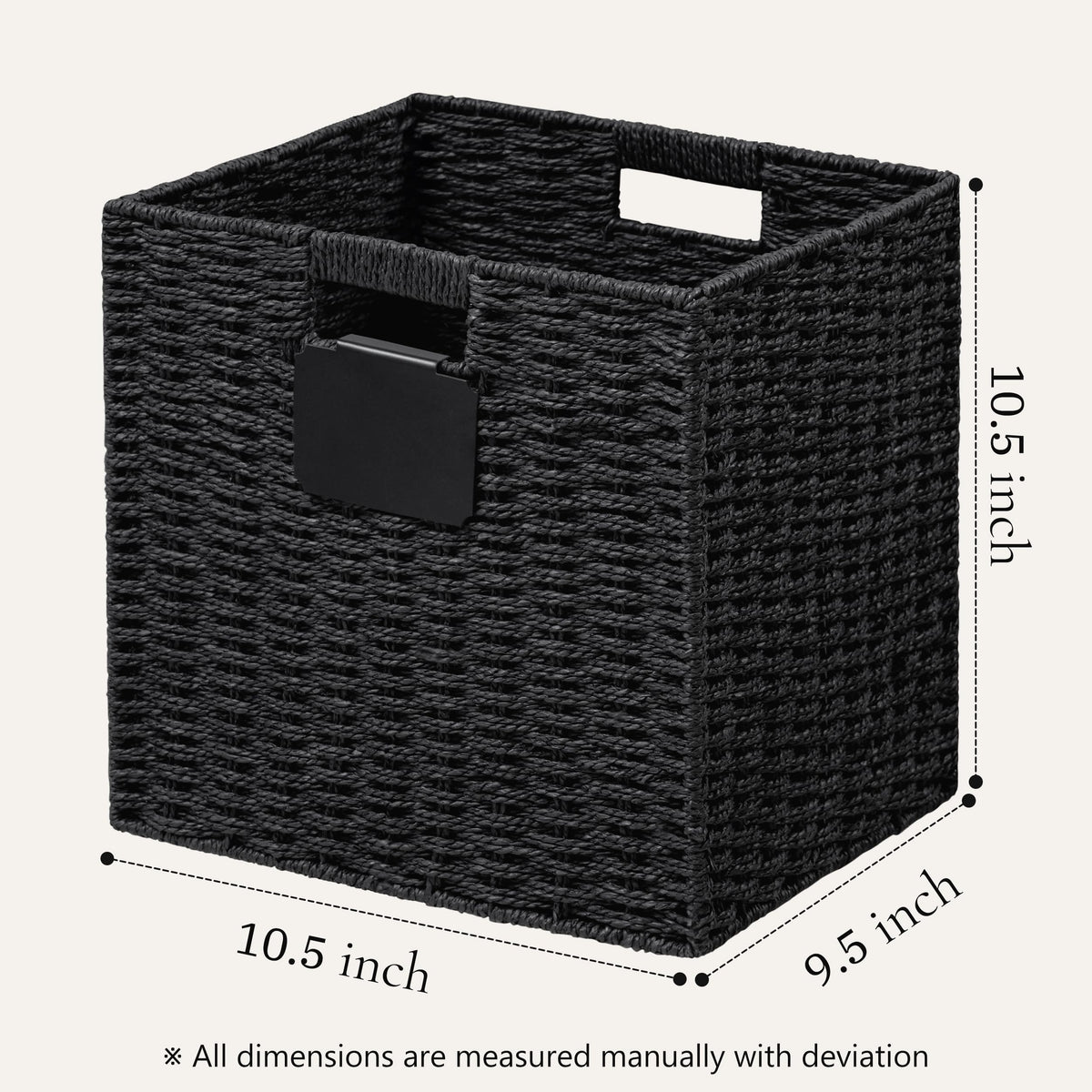 UBBCare square storage bin with label pocket keeps items visible and neatly categorized.