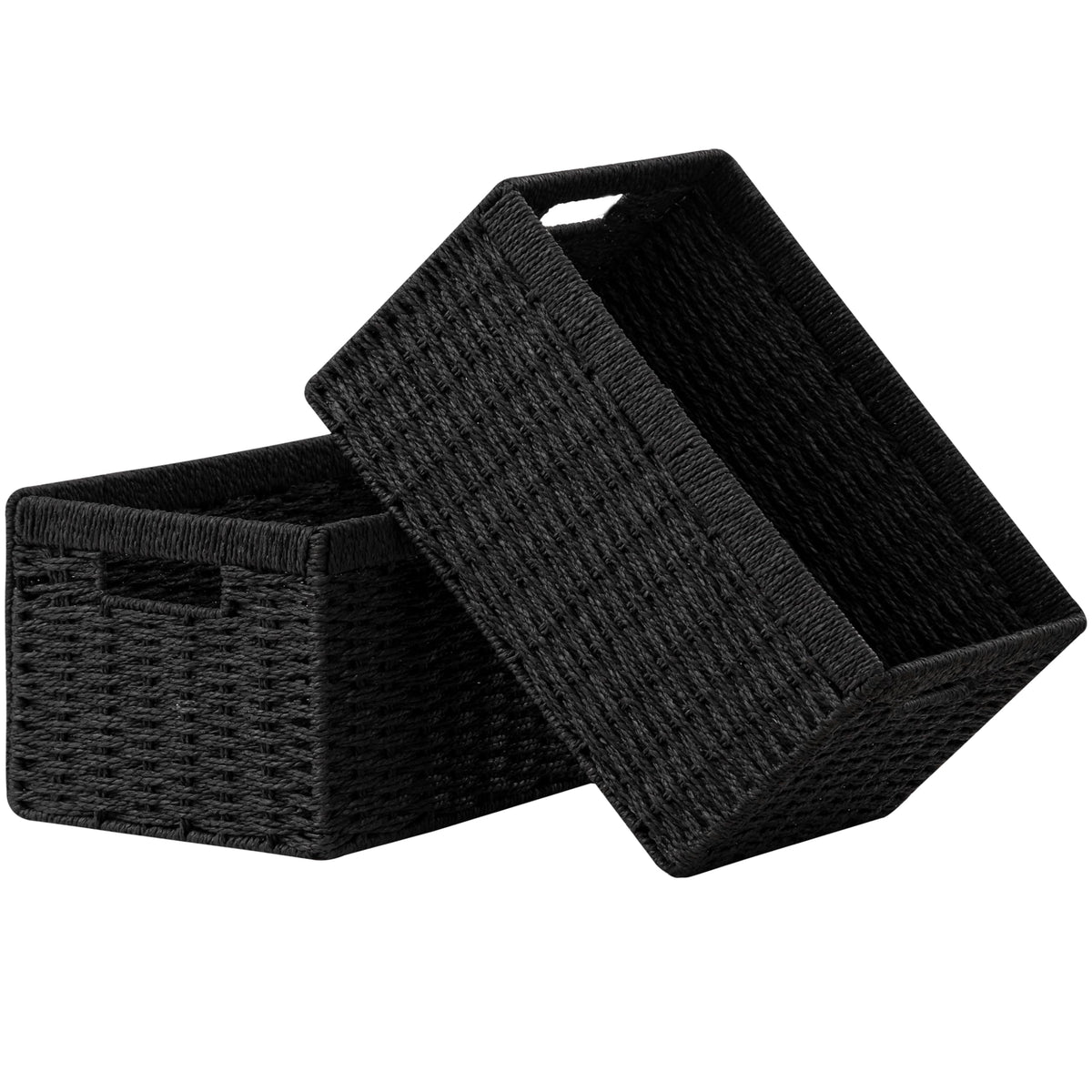 UBBCARE wicker basket with closed structure for sturdy shelf storage.