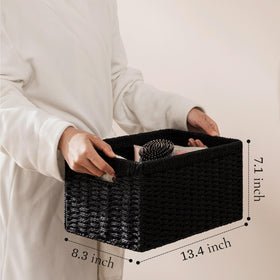 UBBCARE wicker basket folds flat for compact storage when not in use.