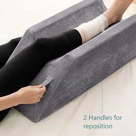 UBBCare pillow features central notch to keep leg in place while resting