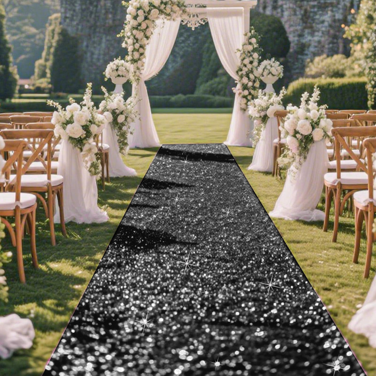 UBCGOTT glitter black runner ships ready for quick setup