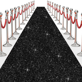 UBCGOTT glitter black runner at entrance aisle for glamorous arrival