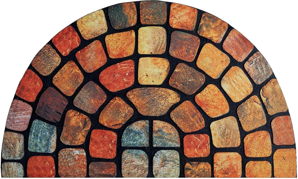 ubdyo Welcome front door mat with low-pile design traps dirt at entry