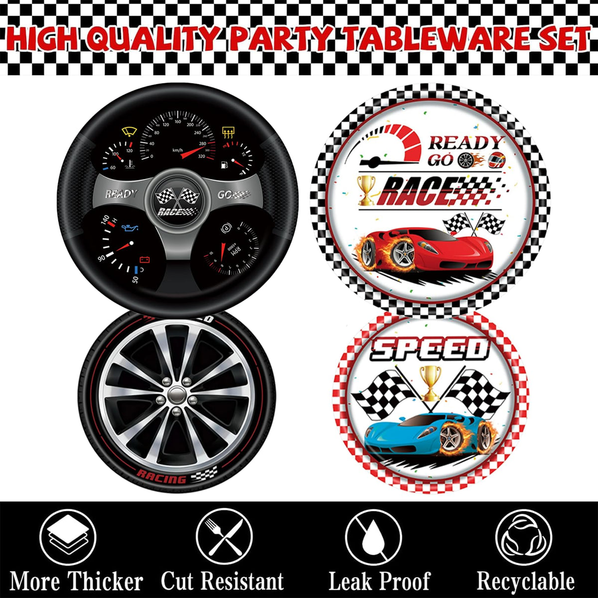 UBGKCJSJ 7-inch dessert plates for themed treats.