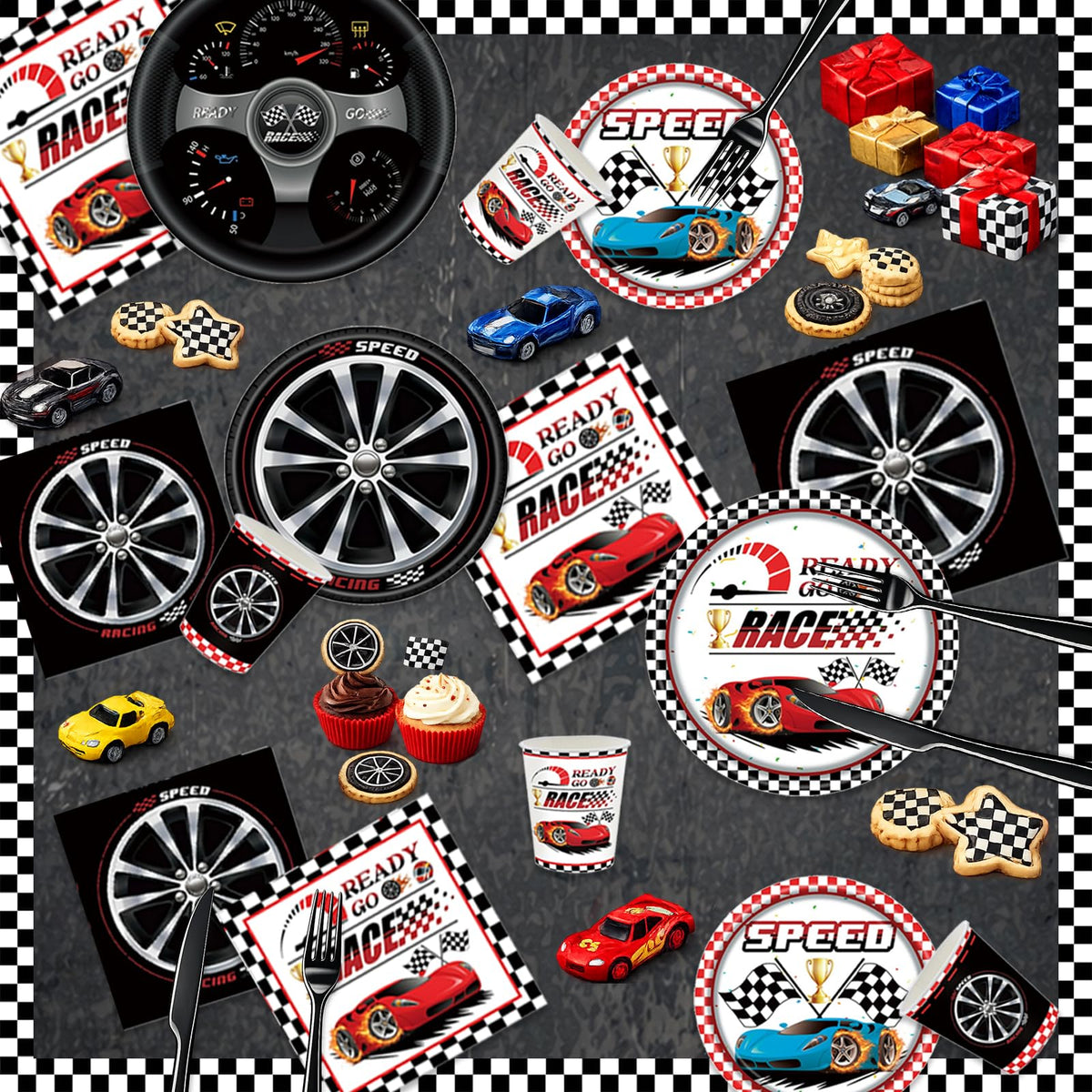 UBGKCJSJ racecar slap bracelets for interactive party fun.