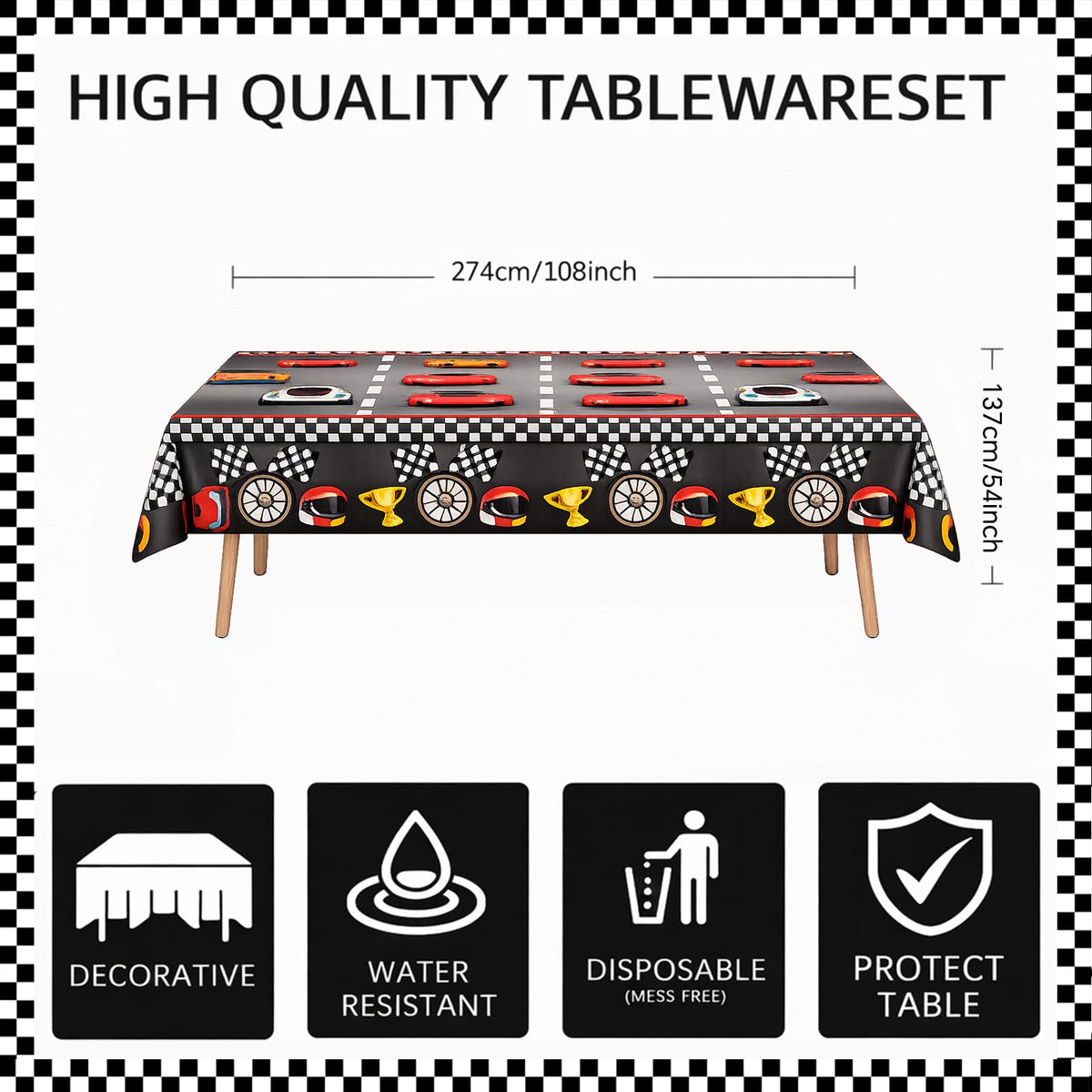 UBGKCJSJ racing stickers to customize favors and decor.