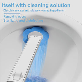 Extended 15.7 inch wand reaches under the toilet rim safely