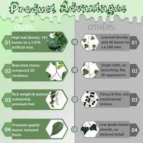 ucky easy-clean vines that rinse clean with warm water