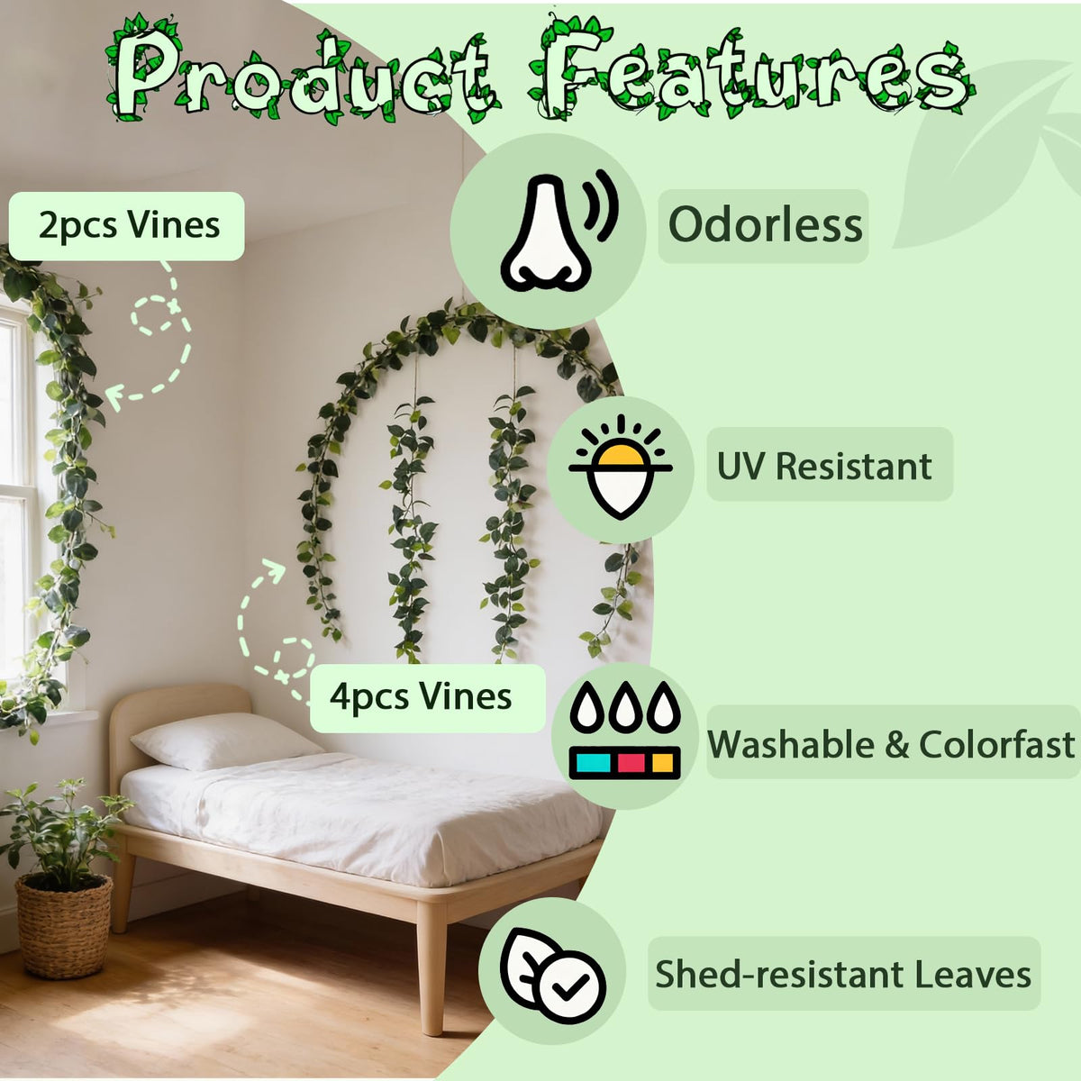 ucky odorless artificial vine suitable for any room