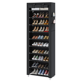 UDEAR 10-tier shoe rack assembly showing sturdy frame and ample storage space