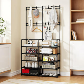 UDEAR 5-Tier rack side view showing stability and sleek black finish