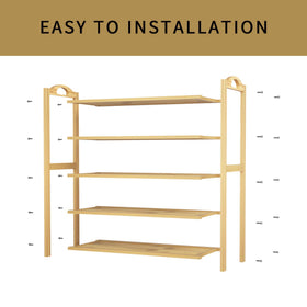 Easy assembly with included tools and clear instructions for UDEAR bamboo rack.