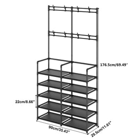 UDEAR coat rack placed in a bedroom corner for compact storage