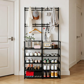 UDEAR double-row shoe organizer top view illustrating ample space