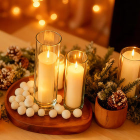 UDU candle set with varied sizes enabling flexible centerpiece layouts.