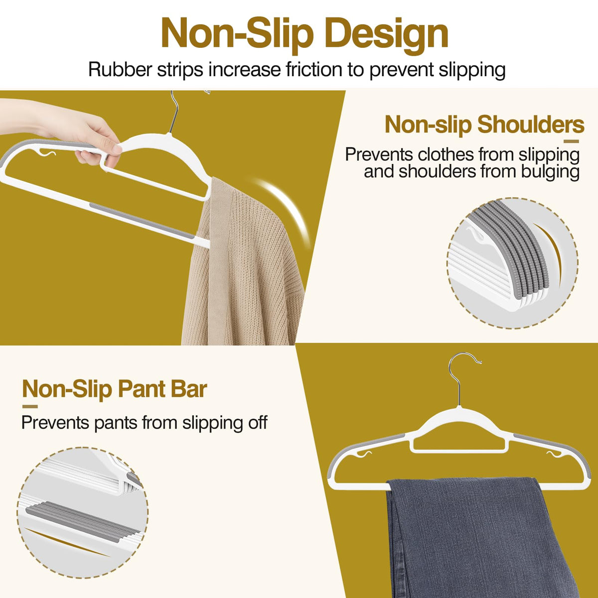 UEAKPIC 0.2-inch slim profile saves closet space