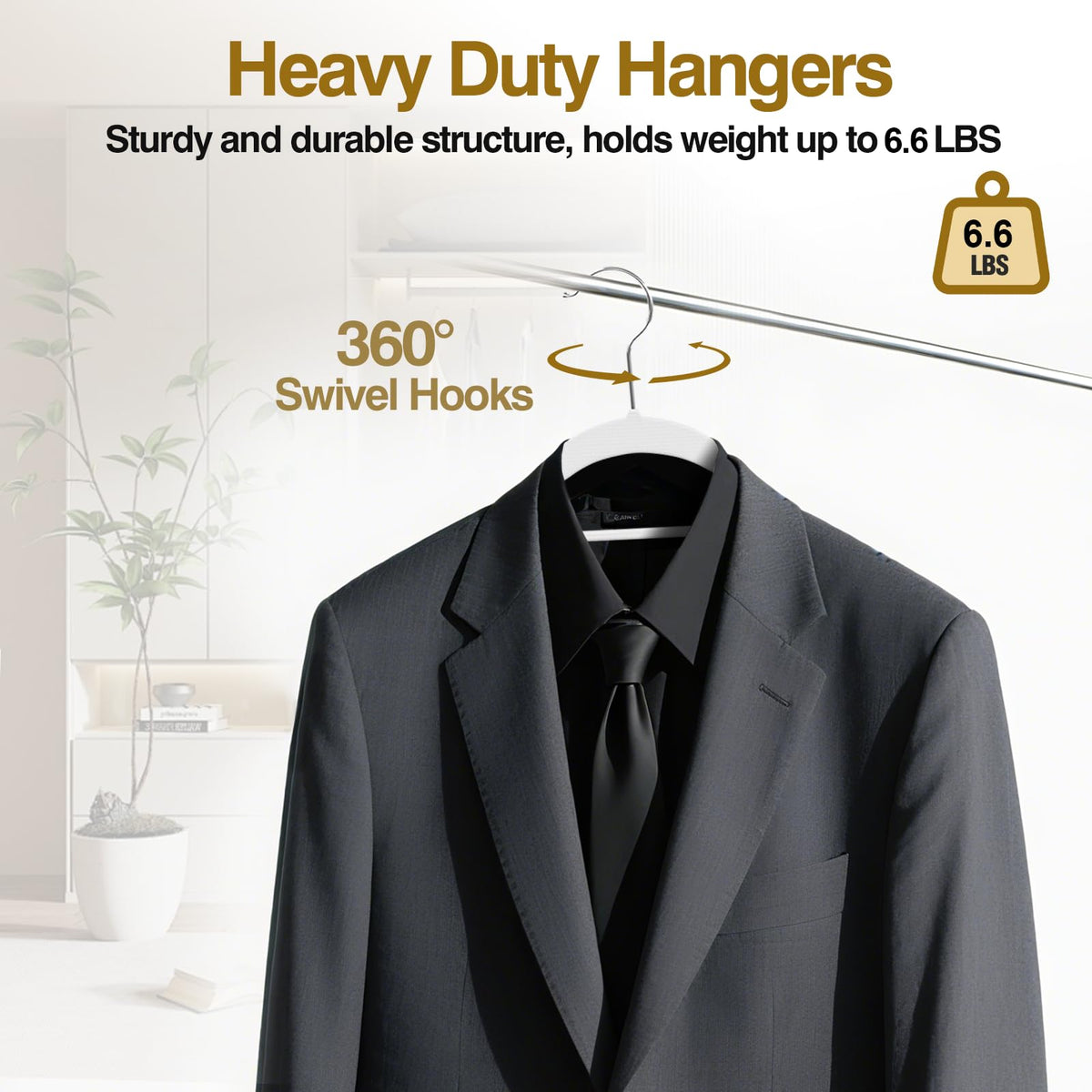 UEAKPIC heavy-duty ABS plastic holds up to 6.6 lbs