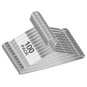 UEAKPIC heavy-duty hangers in silver for durable closet organization.