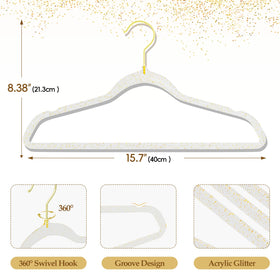 UEAKPIC ultra-slim hangers save space while keeping shirts and jackets neatly aligned