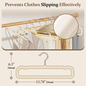 UEAKPIC Velvet Felt Hangers with a slim 0.5 cm profile for tight closets.