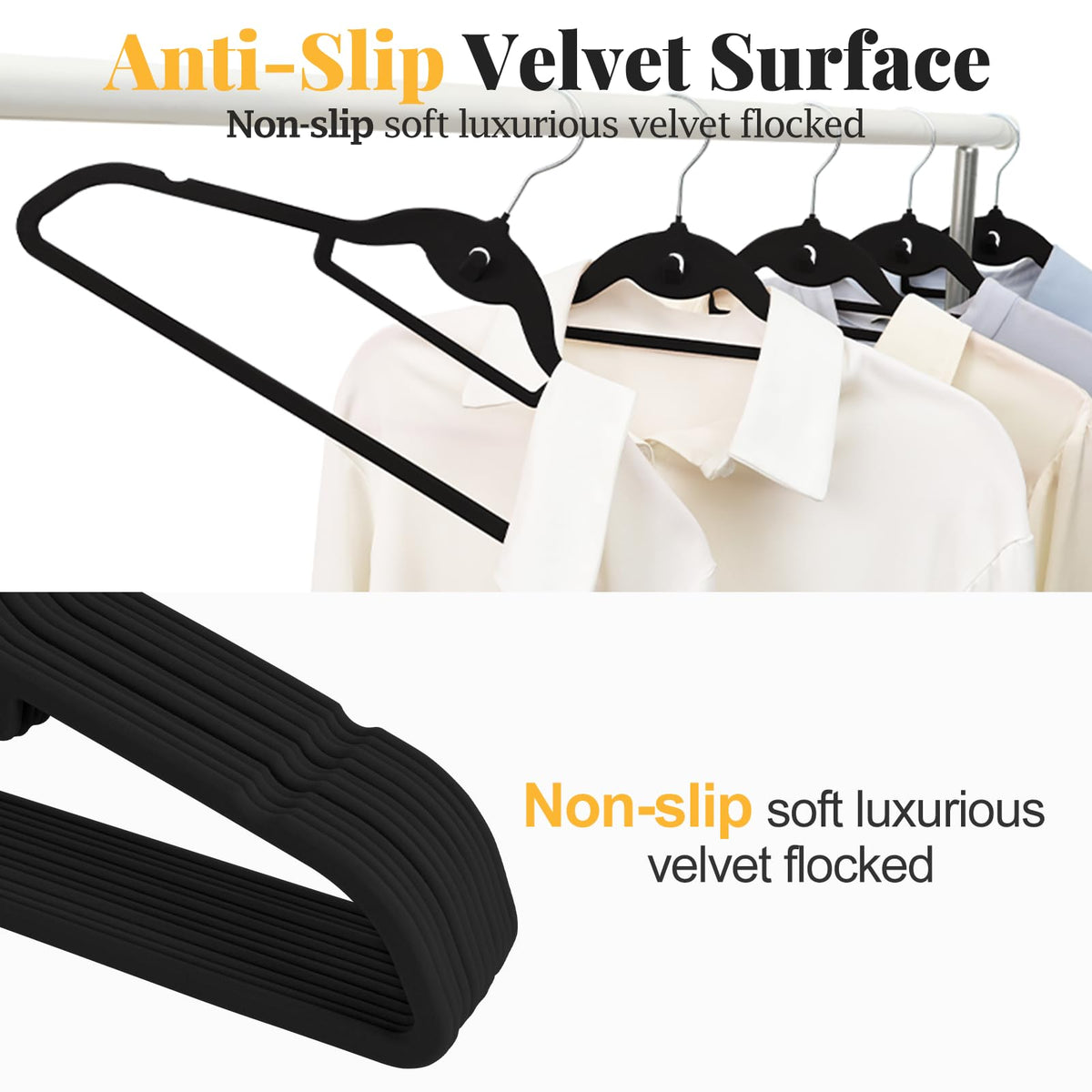 Ergonomic shoulder design on UEAKPIC hangers protects garment shape
