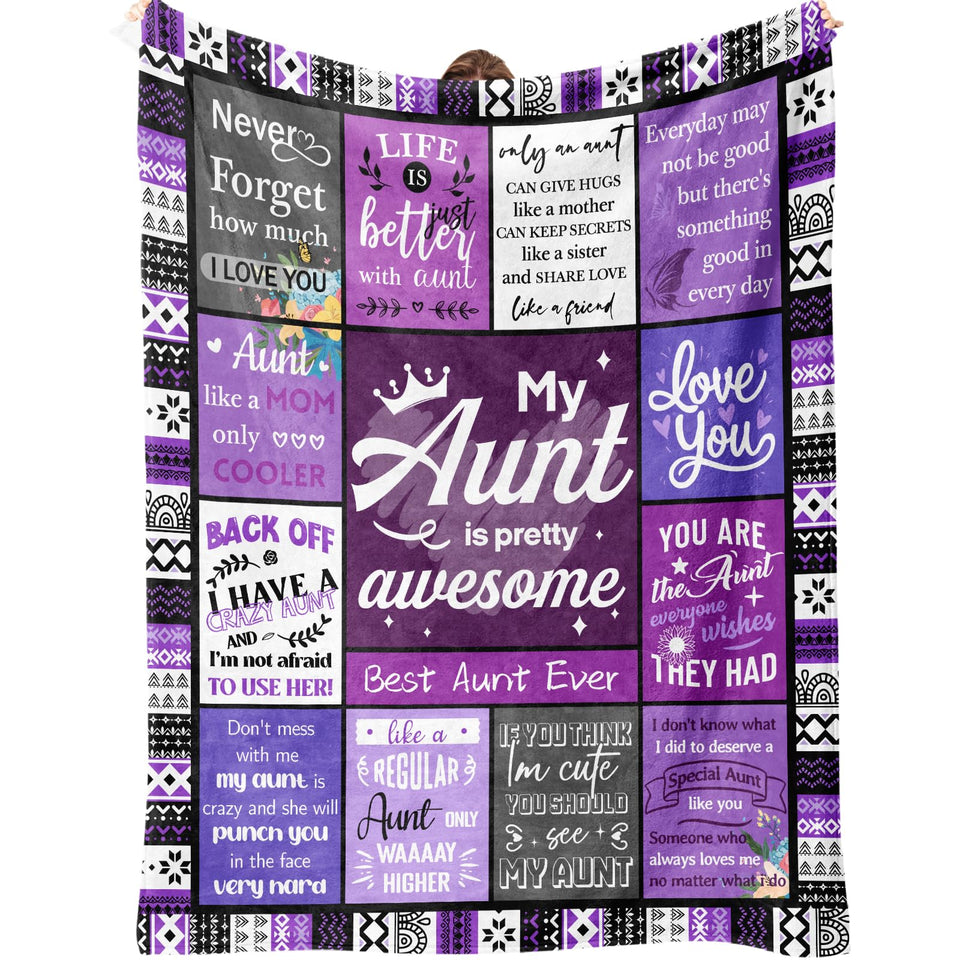 Ueedklaayy aunt gift soft throw blanket cozy warmth for evenings.