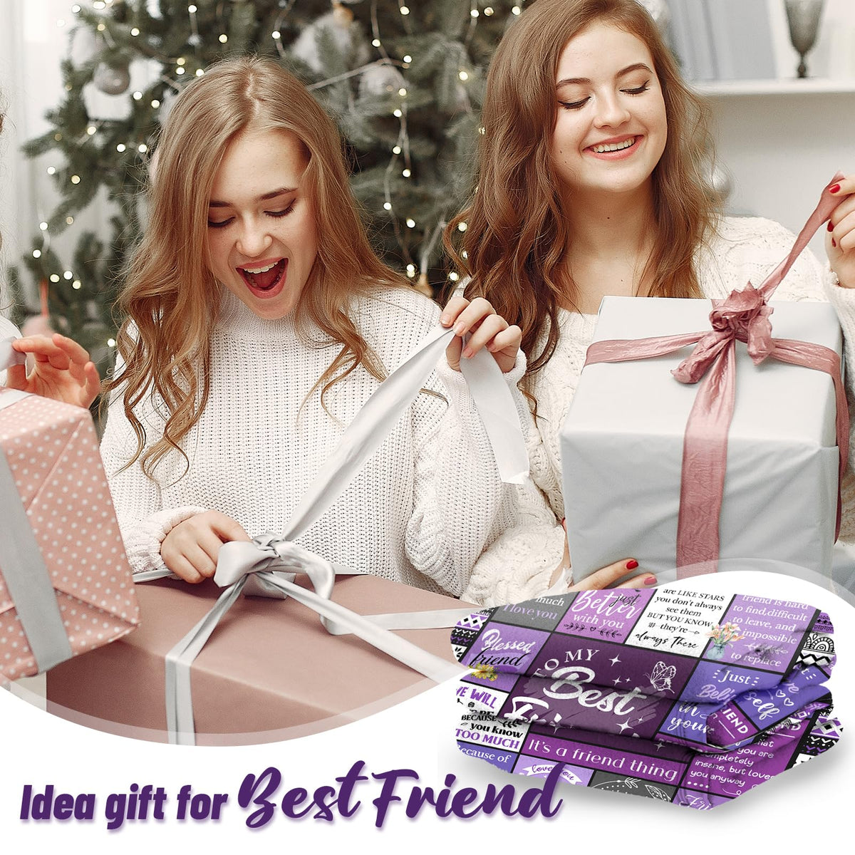 Ueedklaayy Best Friend Blanket laid on a sofa for comfortable moments with a friend