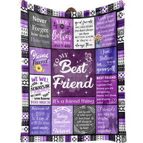 Ueedklaayy Best Friend Blanket close-up showing soft flannel texture for cozy warmth